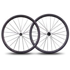 Pie 36mm carbon spoke disc wheels - 12K filament development