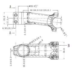 Kohlefaser Vorbau ST-X: